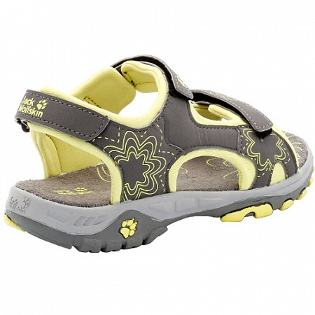 На картинке изображен Сандалии детские Jack Wolfskin Sunflower Sandal G yellow Сандалии детские Jack Wolfskin Sunflower Sandal G yellow