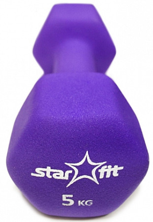 Гантель неопреновая Starfit DB-201 5 кг purple