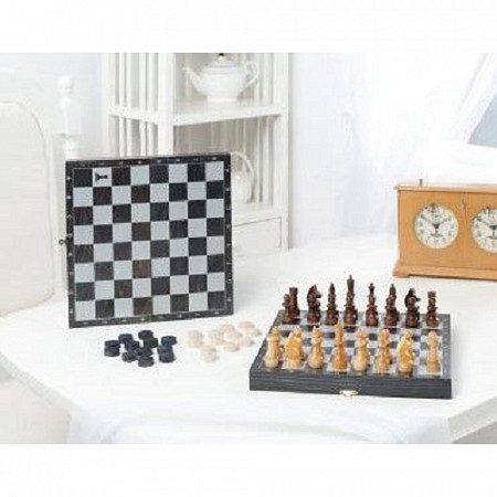 Игра 2 в 1 дорожная (Шахматы,шашки) 282-18