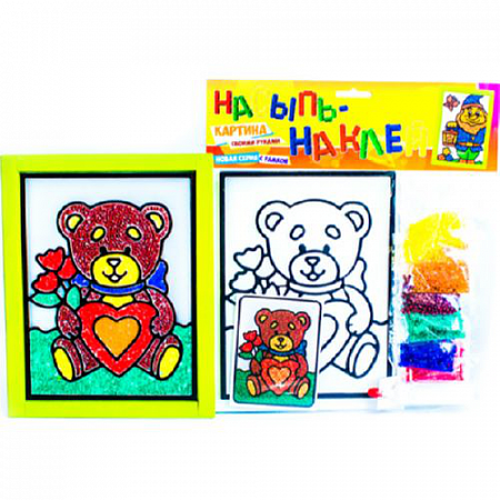 Игра Насыпь-наклей Мишка C-324-57238307