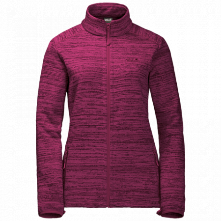 На картинке изображен Джемпер женский Jack Wolfskin Aquila Track Jacket Women amethyst Джемпер женский Jack Wolfskin Aquila Track Jacket Women amethyst
