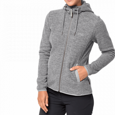 Джемпер женский Jack Wolfskin Patan Hooded Jacket W grey haze