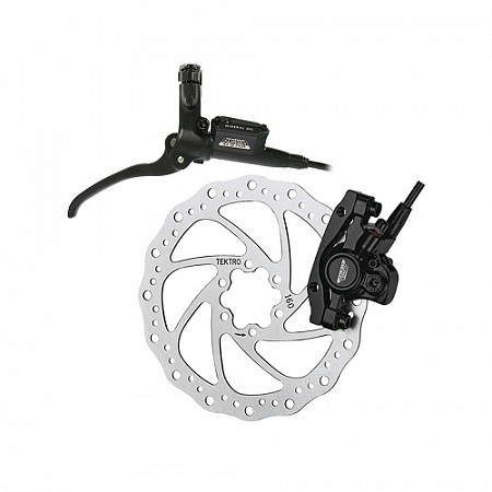 Тормоз дисковый гидравлический задний Tektro auriga comp ротор 180мм гидролиния 1400мм black ZTB90711