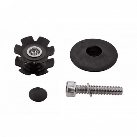 Крышка и якорь рулевой колонки Longus 1-1/8" (28,6 мм) black 398211