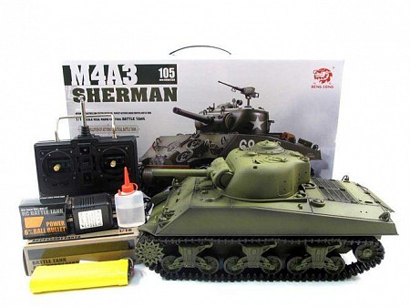 Радиоуправляемый танк Heng long German Ginzzu M4A3 Sherman 1:16 3898-1