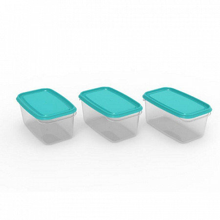Набор контейнеров для заморозки Berossi Frost 16х10,1х11,7 см 0,5 л ИК75637000 3 шт. turquoise 