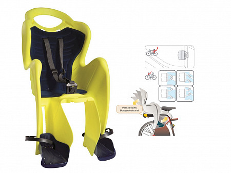 Детское велокресло заднее Bellelli Mr Fox Relax B-Fix 01FXRB0027 yellow