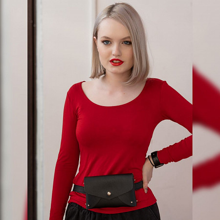 Поясная сумка женская Ors Oro OMS-0150 black