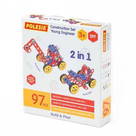 Конструктор Полесье Изобретатель 97 шт 72979