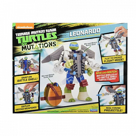 На картинке изображен Фигурка Turtles супер-боевые панцири, Леонардо, Mutation 91841 Фигурка Turtles супер-боевые панцири, Леонардо, Mutation 91841