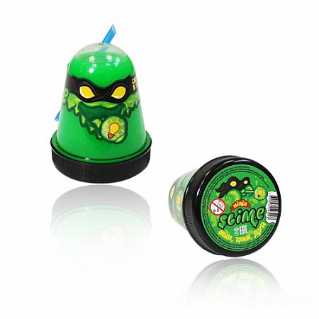 Игрушка пластичная Желейная Slime Ninja светится в темноте Green S130-18