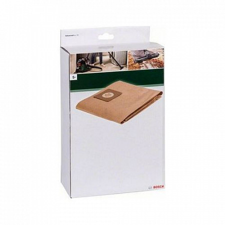 Пять бумажных мешков Bosch для AdvancedVac 20 2609256F33
