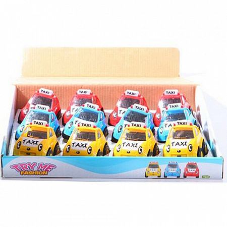 Игрушка пластмассовая смешные машинки, такси 8050A набор 12 шт