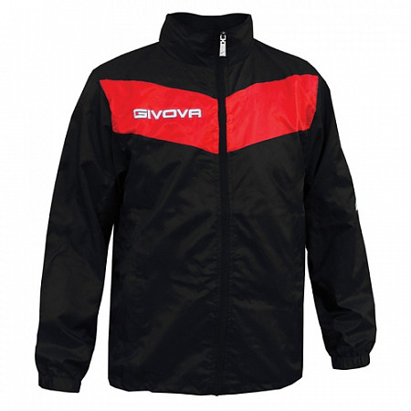 На картинке изображен Ветровка Givova Scudo Rj005 black/red Ветровка Givova Scudo Rj005 black/red