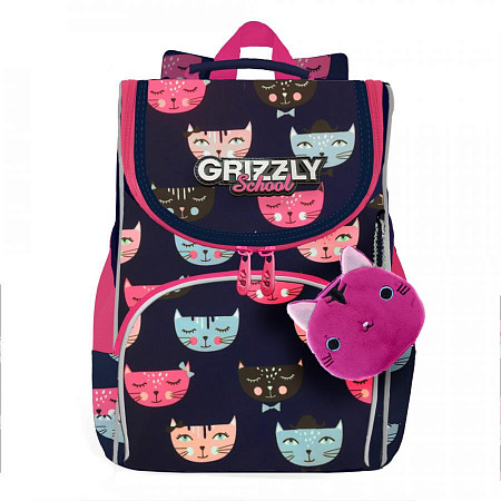 Рюкзак школьный с мешком GRIZZLY RAm-184-13 /1 dark blue
