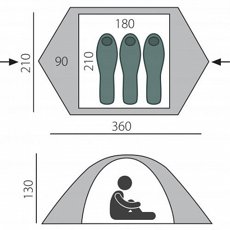 Палатка BTrace Strong 3