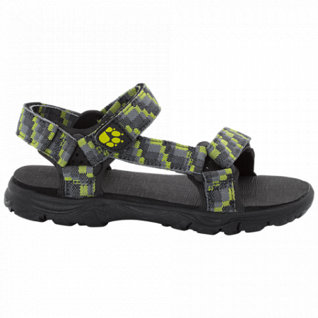 На картинке изображен Сандалии детские Jack Wolfskin Seven Seas 2 Sandal B green lime Сандалии детские Jack Wolfskin Seven Seas 2 Sandal B green lime