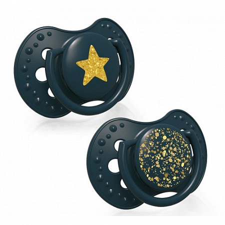 На картинке изображен Пустышка силиконовая LOVI Stardust симметричной формы, динамическая, 6-18 мес., 2 шт. (22/894_green) Пустышка силиконовая LOVI Stardust симметричной формы, динамическая, 6-18 мес., 2 шт. (22/894_green)