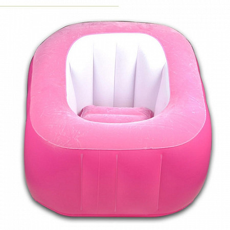 На картинке изображен Надувное кресло BestWay Comfi Cube 75046 pink Надувное кресло BestWay Comfi Cube 75046 pink