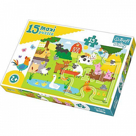 Пазл Trefl Животные на ферме 15 шт 14275