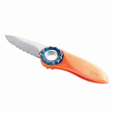 На картинке изображен Нож альпинистский Petzl Spatha Orange Нож альпинистский Petzl Spatha Orange