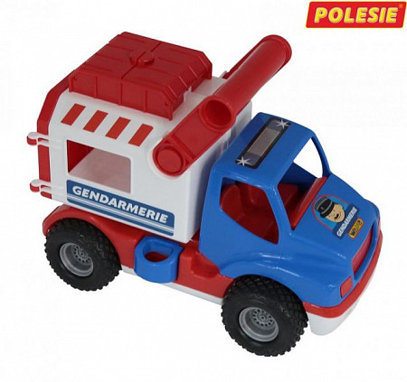 На картинке изображен Автомобиль Полесье "КонсТрак - жандармерия" в сеточке 46543 Автомобиль Полесье "КонсТрак - жандармерия" в сеточке 46543