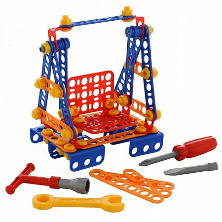 Конструктор Полесье Изобретатель Качели №1 109 элементов в пакете 55095