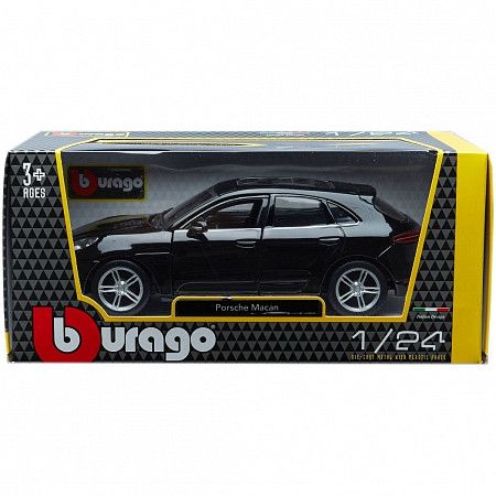 Машинка Bburago 1:24 Porsche Macan (18-21077) black
