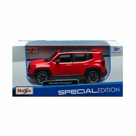 Масштабная модель автомобиля Maisto 1:24 Джип Ренегат (31282) red