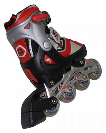 На картинке изображен Роликовые коньки Kepai SS-CHIN-STAR-6 red/white Роликовые коньки Kepai SS-CHIN-STAR-6 red/white