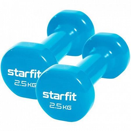 Гантель виниловая Starfit Core DB-101 2,5 кг 2 шт blue