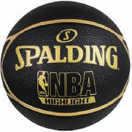 Мяч баскетбольный Spalding NBA Highlight Outdoor Black/Gold 7р