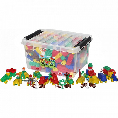 Конструктор строительный Полесье 454шт 55187