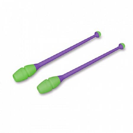 Булавы для художественной гимнастики Indigo вставляющиеся 45 см purple/lime