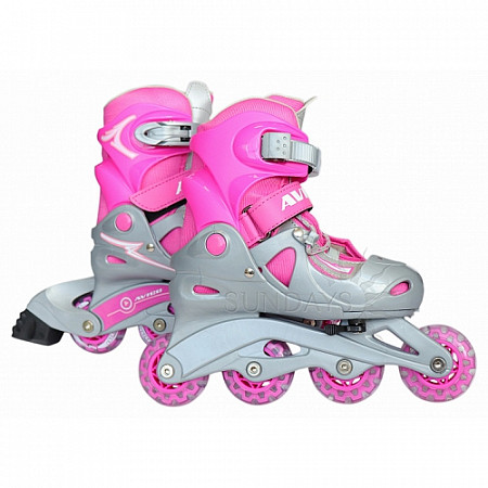На картинке изображен Роликовые коньки Sundays Avico PW-116AD pink Роликовые коньки Sundays Avico PW-116AD pink