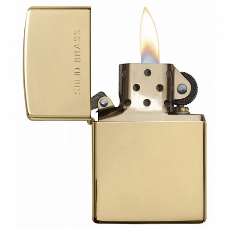 Зажигалка Zippo Solid Brass Engraved High Polish 254