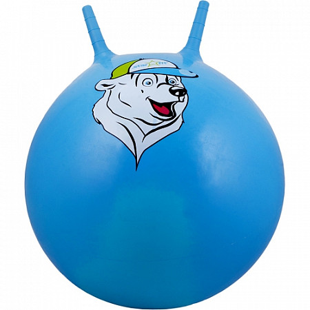 Мяч-попрыгун, для фитнеса (фитбол) Starfit Медвеженок с рожками GB-403 65 см blue