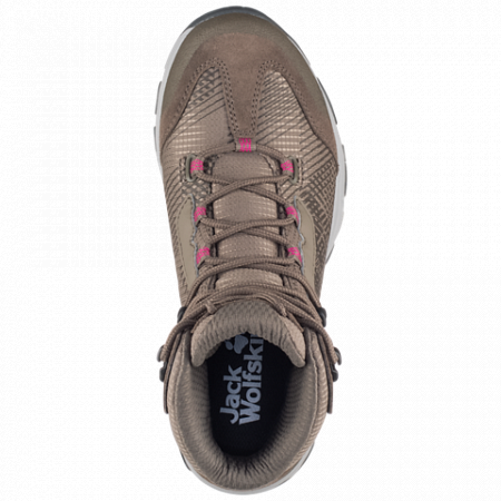 На картинке изображен Ботинки женские Jack Wolfskin Rock Hunter Texapore Mid W siltstone Ботинки женские Jack Wolfskin Rock Hunter Texapore Mid W siltstone