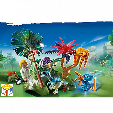 На картинке изображен Игровой набор Playmobil Супер 4: Затерянный остров с Алиен и Хищником 6687 Игровой набор Playmobil Супер 4: Затерянный остров с Алиен и Хищником 6687