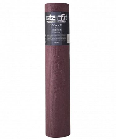 Коврик для йоги и фитнеса STARFIT FM-103 PVC HD 173x61х0,6 см hot chocolate