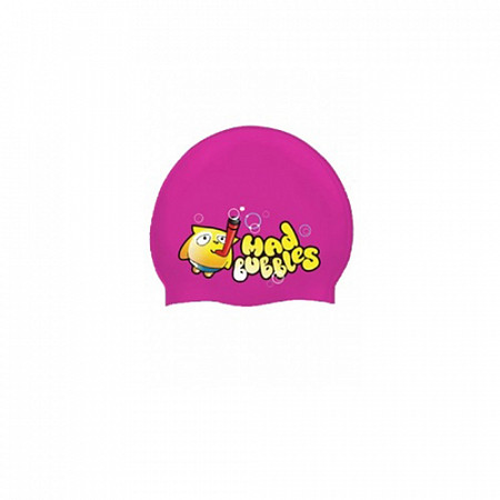 На картинке изображен Шапочка для бассейна (плавания) детская Mad Wave Mad Bubble Junior pink Шапочка для бассейна (плавания) детская Mad Wave Mad Bubble Junior pink
