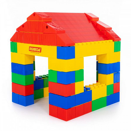 Конструктор строительный Полесье Дом 134 элемента 37473