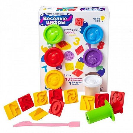 Набор для лепки Genio Kids-Art Тесто-пластилин Веселые цифры  TA2006