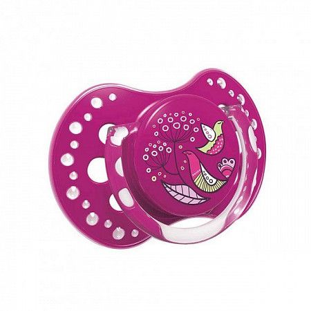 Пустышка силиконовая 3-6 мес. симметричной формы, динамическая LOVI Folky (22/842girl) 2 шт.