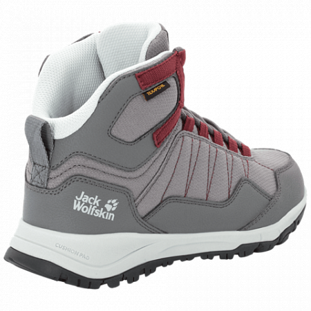 Ботинки женские Jack Wolfskin Maze Texapore Mid W tarmac grey / burgundy