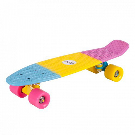 Penny board (пенни борд) RGX PNB-05 22" Pink/Yellow/Blue