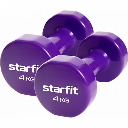 Набор гантелей виниловых Starfit Core DB-101 4 кг violet