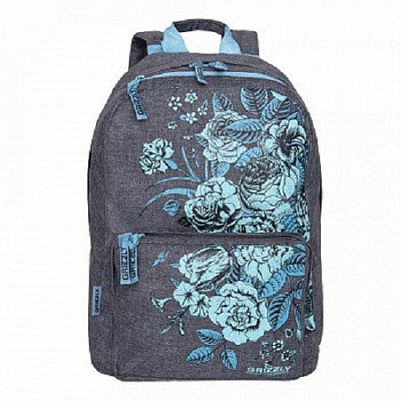 На картинке изображен Рюкзак школьный GRIZZLY RD-830-1 /6 jeans grey Рюкзак школьный GRIZZLY RD-830-1 /6 jeans grey
