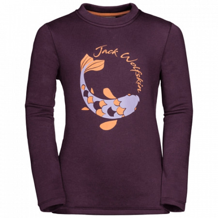 Пуловер детский Jack Wolfskin Winter Sweatshirt Kids aubergine