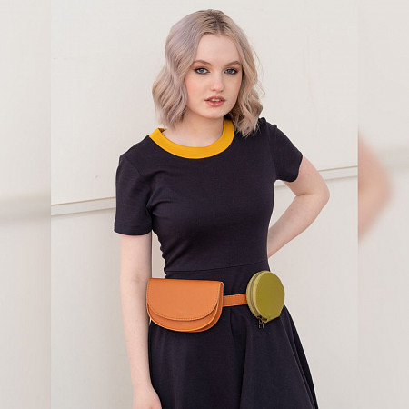 Поясная сумка женская Ors Oro OMS-0155 orange